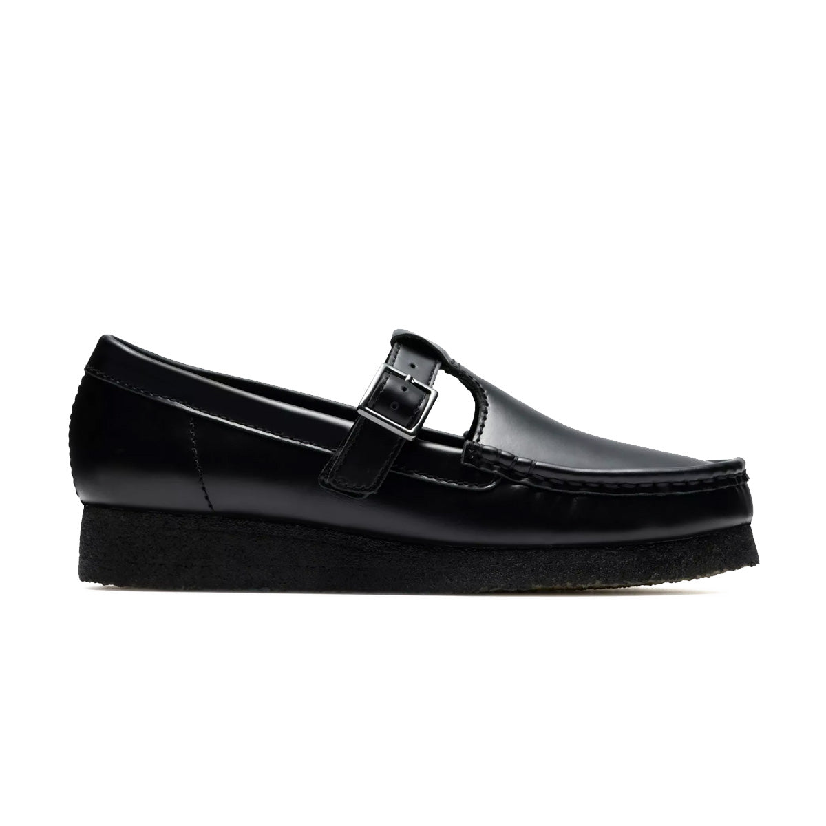 Wallabee T Bar 'Black Hi Shine Leather'