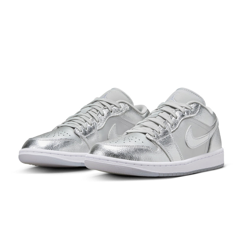 Wmns Air footwear Jordan 1 Low SE 'Metallic Silver'