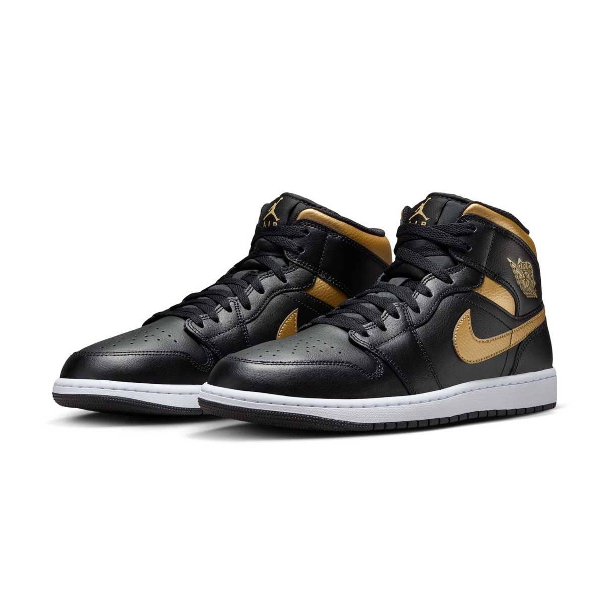 Air Jordan 1 Mid 'Black Metallic Gold'