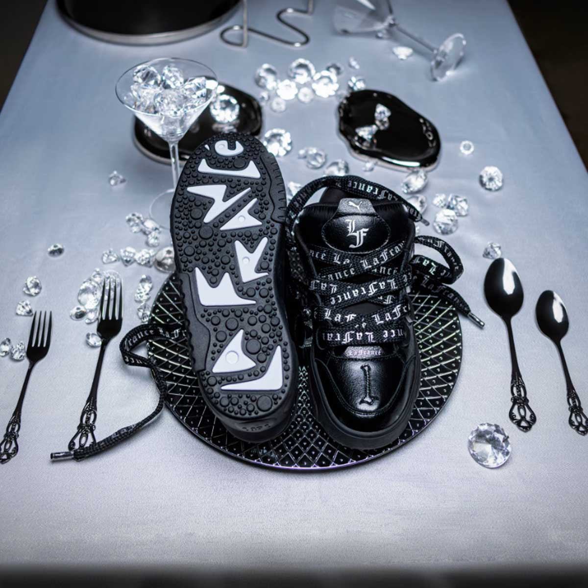 + LAMELO BALL LaFrancé Black Written in Chrome 'PUMA Black Silver Mist'
