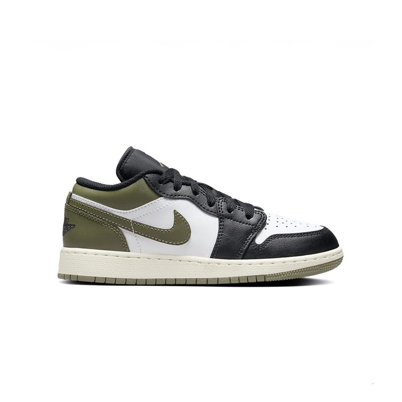 Kids Air Jordan 1 Low 'Black Toe Medium Olive'