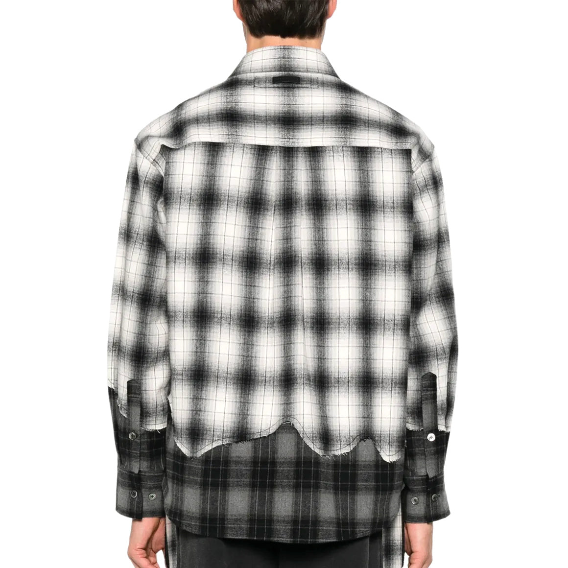 Check Patchwork Shirt 'Black White'