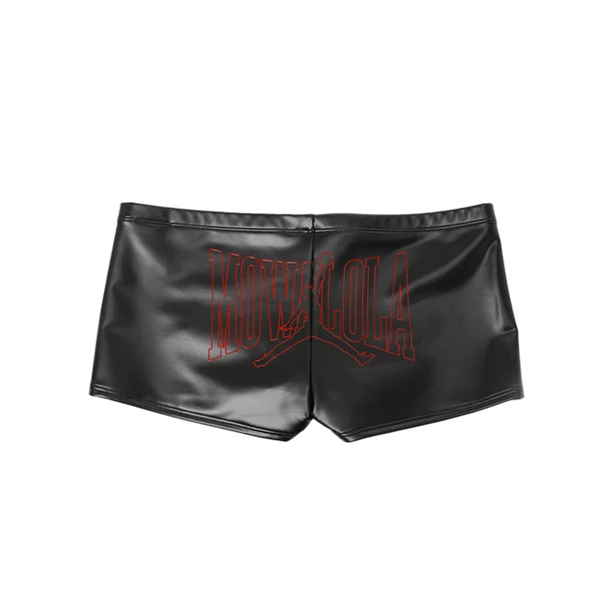 + Mowalola Wmns Mini Shorts 'Black Gym Red'