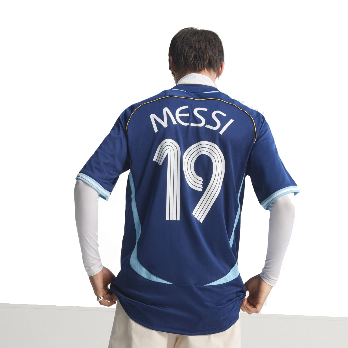 Argentina 2006 Messi Away Kit Tee 'Dark Blue'