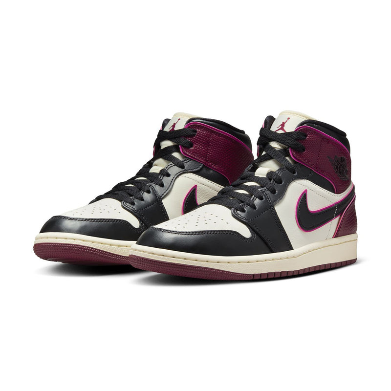 Wmns Air Jordan 1 Mid SE 'Sail Bordeaux'