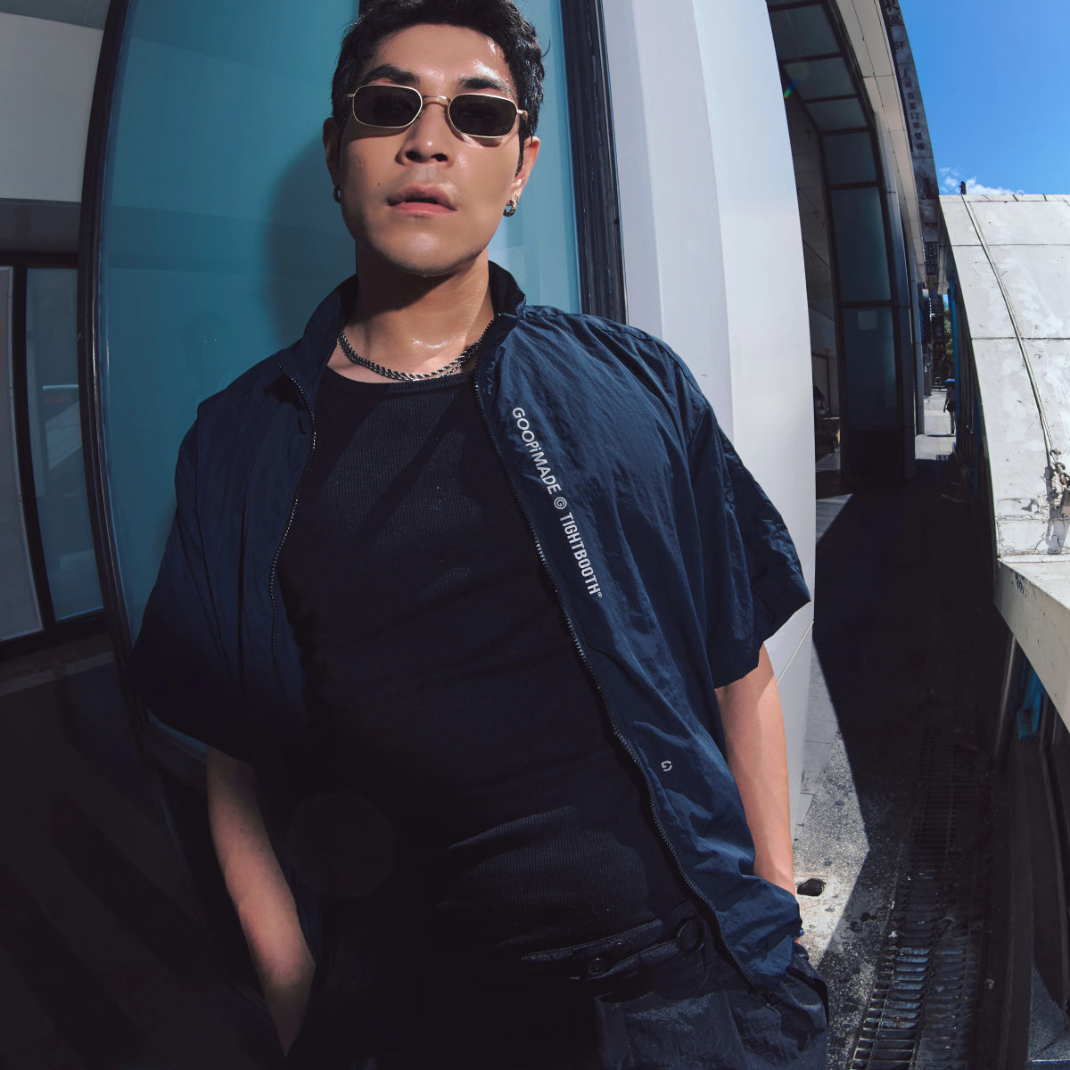 + TIGHTBOOTH  Tech Uniform Zip Shirt 'Shadow'