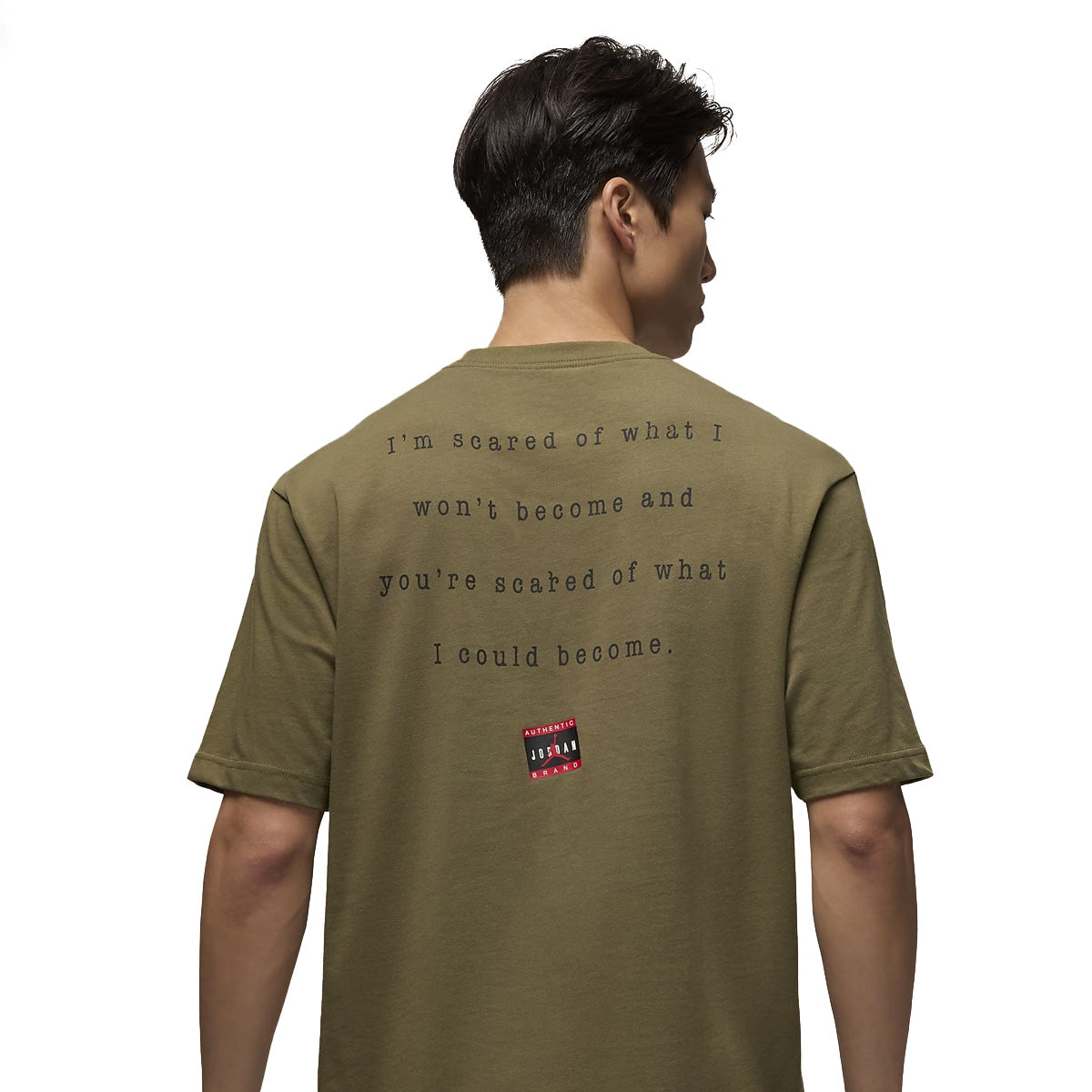 Tシャツ・カットソー Nike jordan men's crewneck t-shirt HQ2666-222 Jordan Brand Crew Neck Tee 'Medium Olive' – Limited Edt