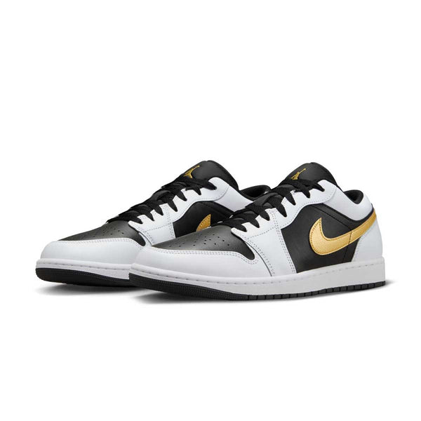 Air Jordan 1 Low 'White Black Gold Swoosh'