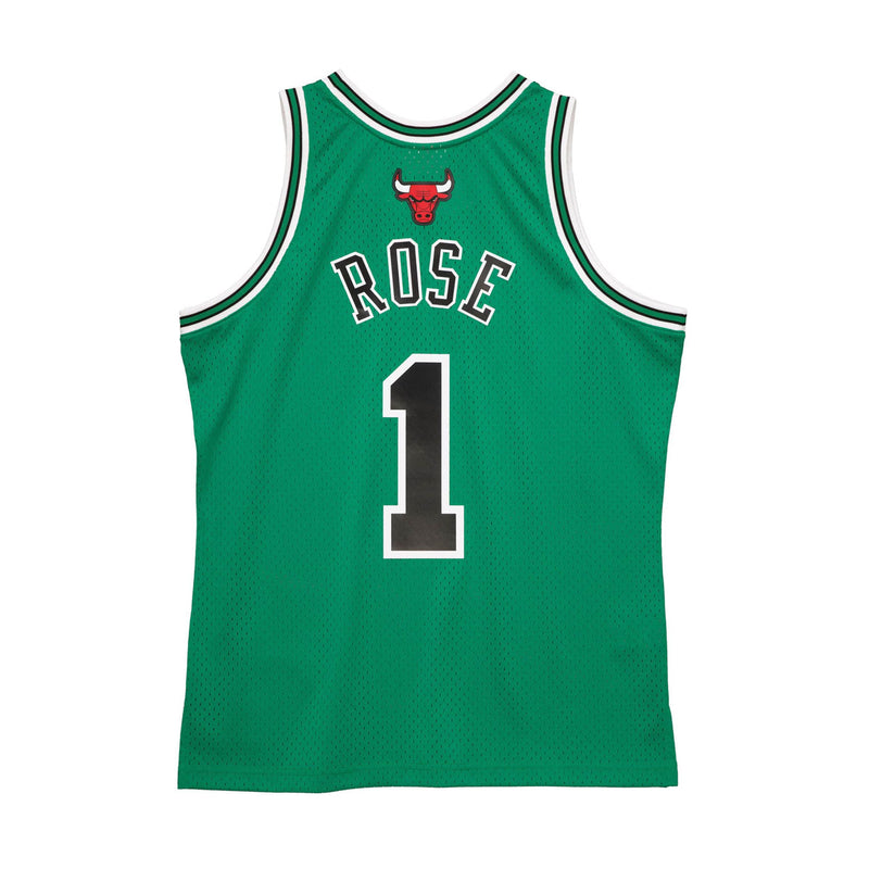 NBA St Patrick's Day Swingman Jersey Chicago Bulls Derrick Rose 2008-09