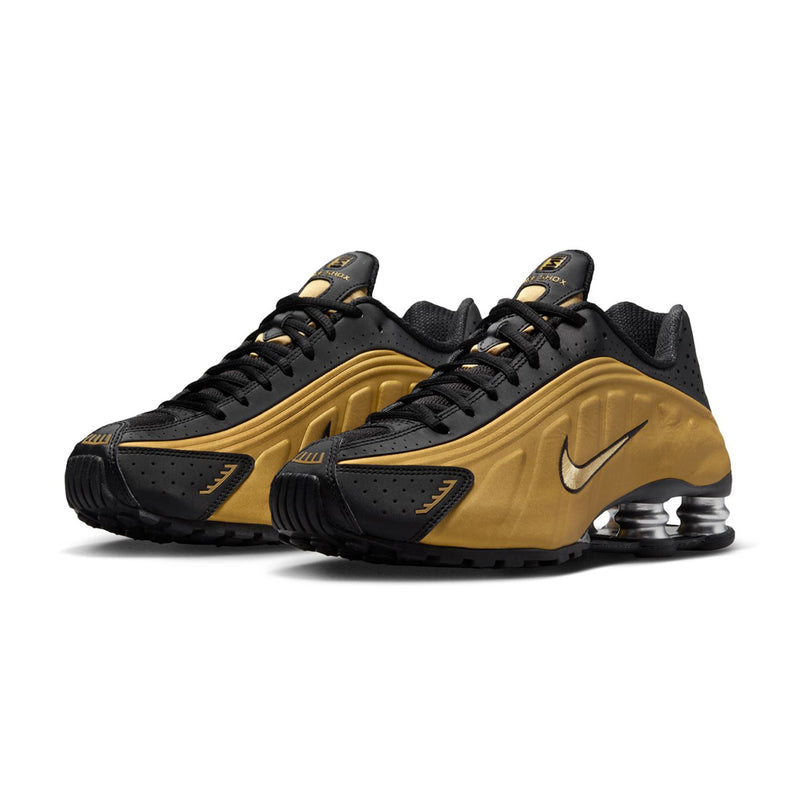 Wmns Shox R4 'Black Metallic Gold'