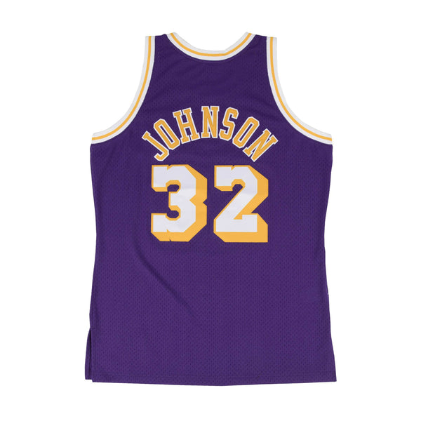 NBA Swingman Jersey Los Angeles Lakers Road Magic Johnson 1984-85