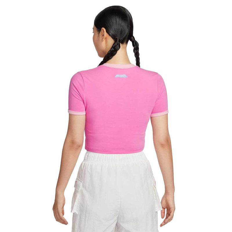 Wmns Slim Crop T-Shirt 'Playful Pink'