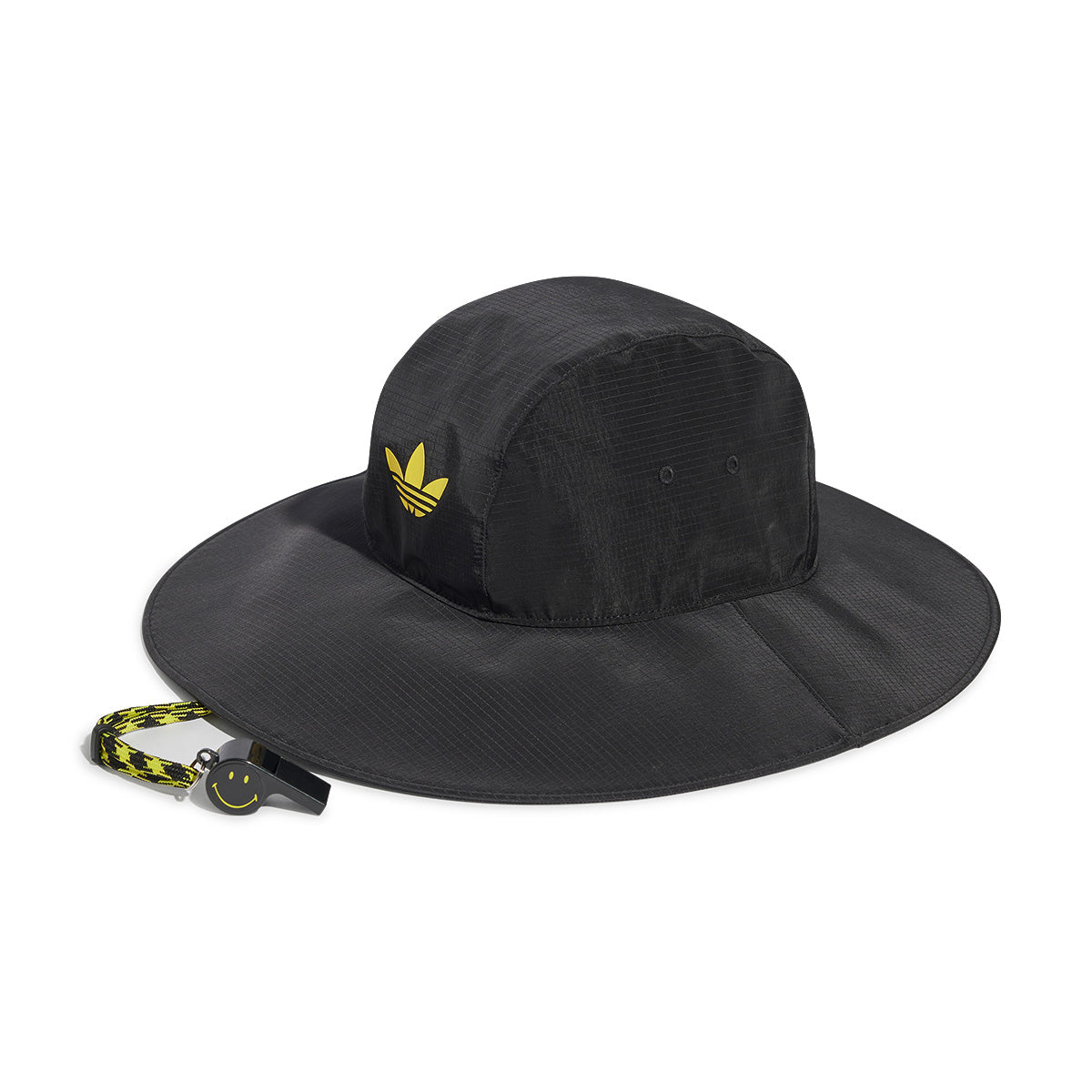 + Smiley Bucket Hat With Whistle 'Black'