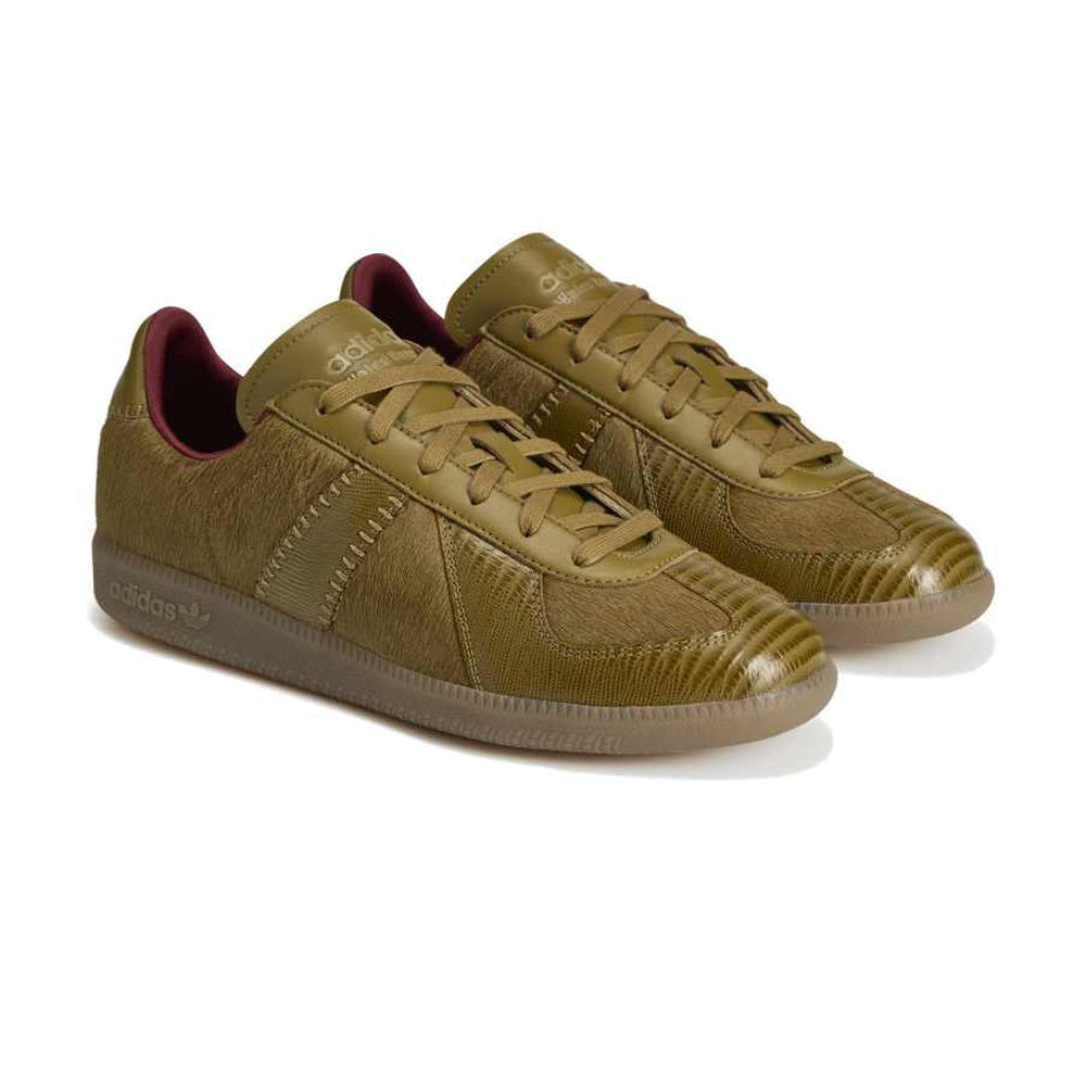 + Wales Bonner Karintha BW Army Khaki Pony 'Noble Maroon'