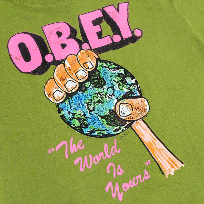 Kids The World Is Yours Tee 'Celery'