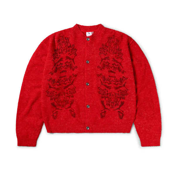 + Aries Print Cardigan 'Red'