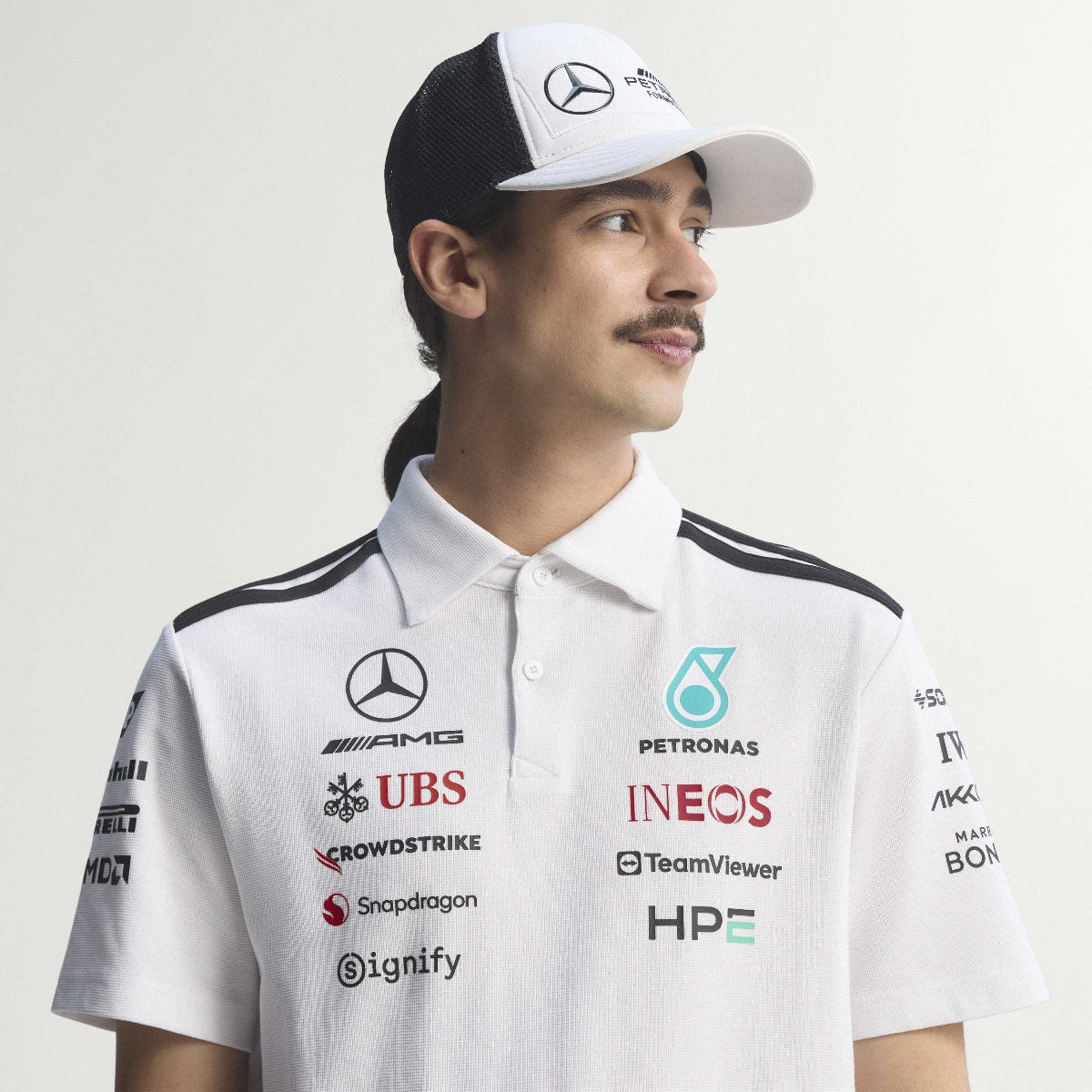 + Mercedes AMG Petronas F1 Team Engineers Polo Tee 'White'