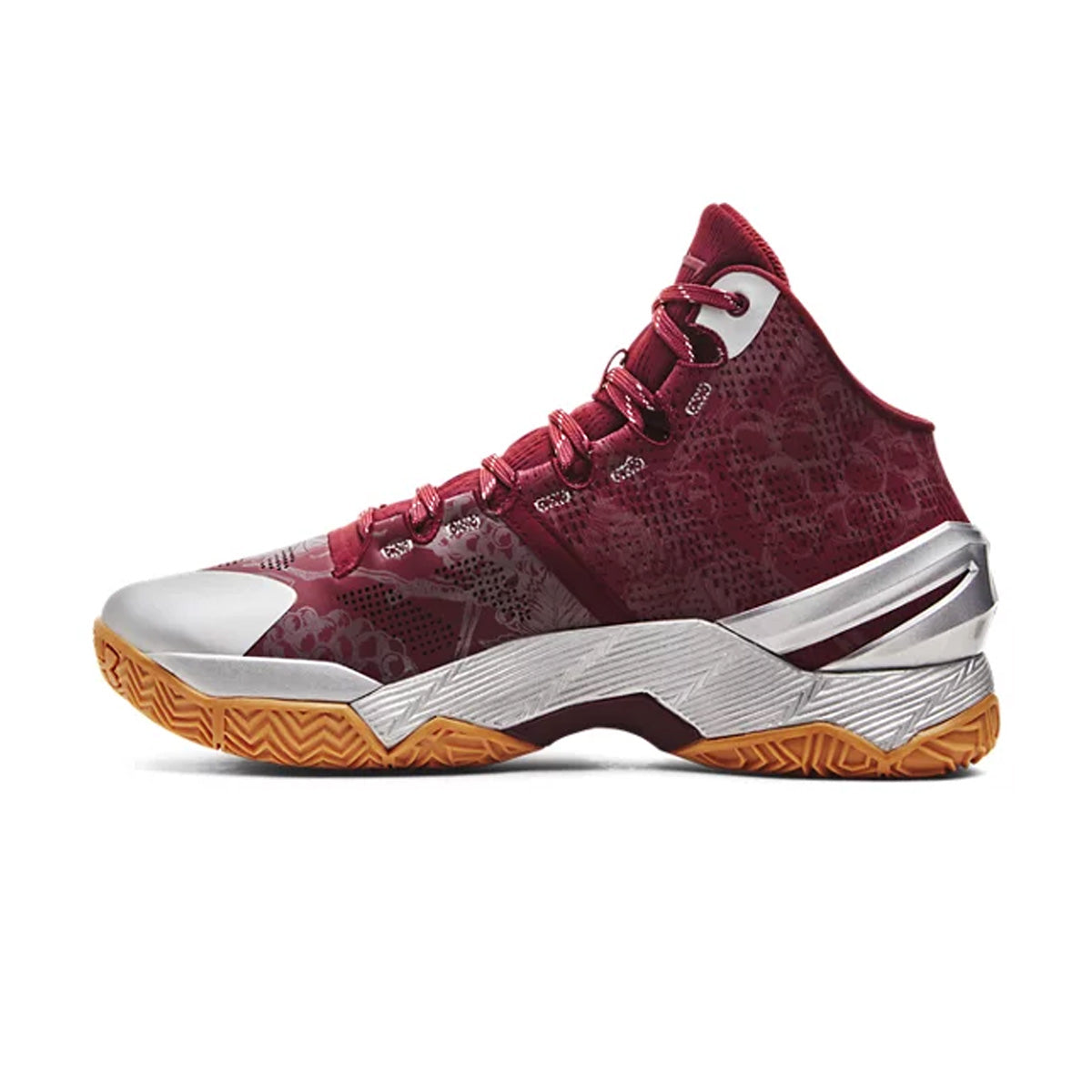 Under Armour Curry 2 Retro Deep Red Metallic Silver Limited Edt