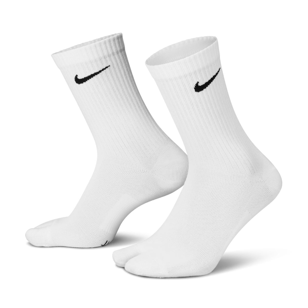 Everyday Plus 'Rift' Lightweight Split-Toe Crew Socks 'White'