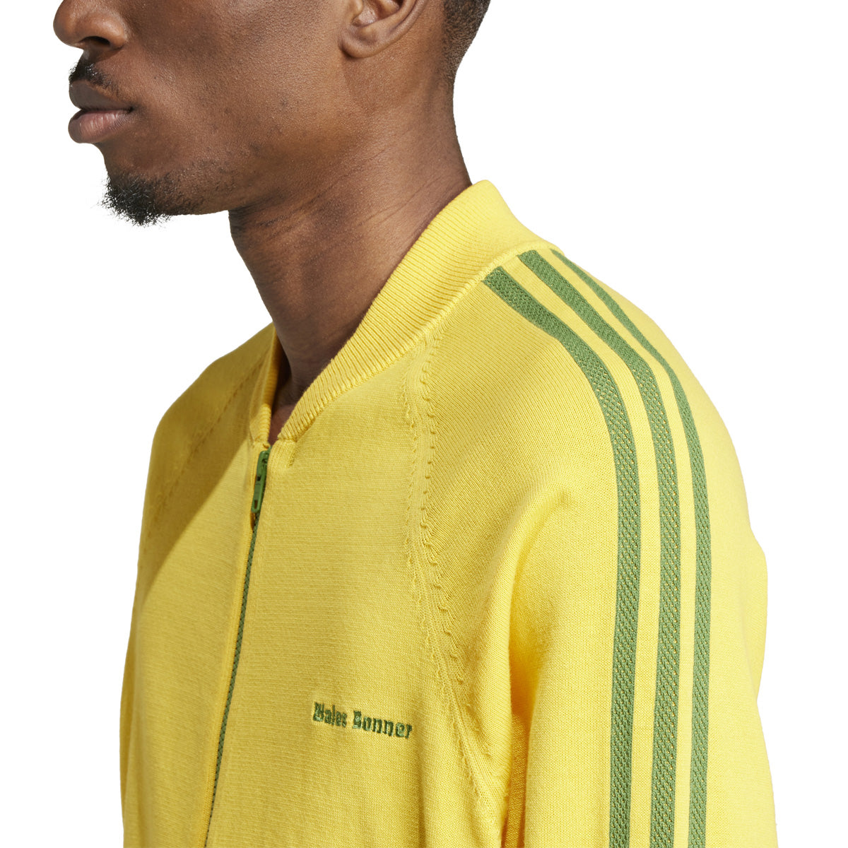 + Wales Bonner New Knit Track Top 'Bold Gold Crew Green'