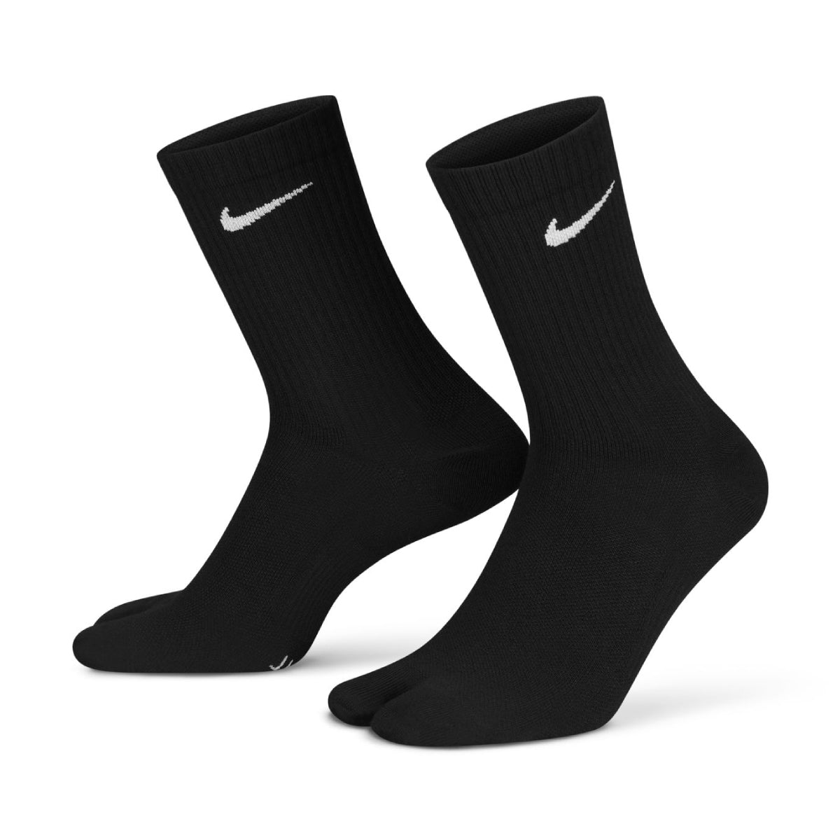 Everyday Plus 'Rift' Lightweight Split-Toe Crew Socks 'Black'