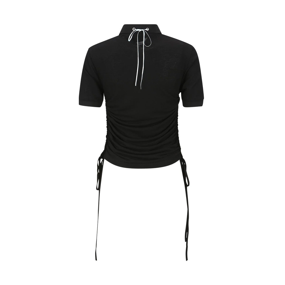 Andersson Bell Halter String Pique Polo Shirt 'Black