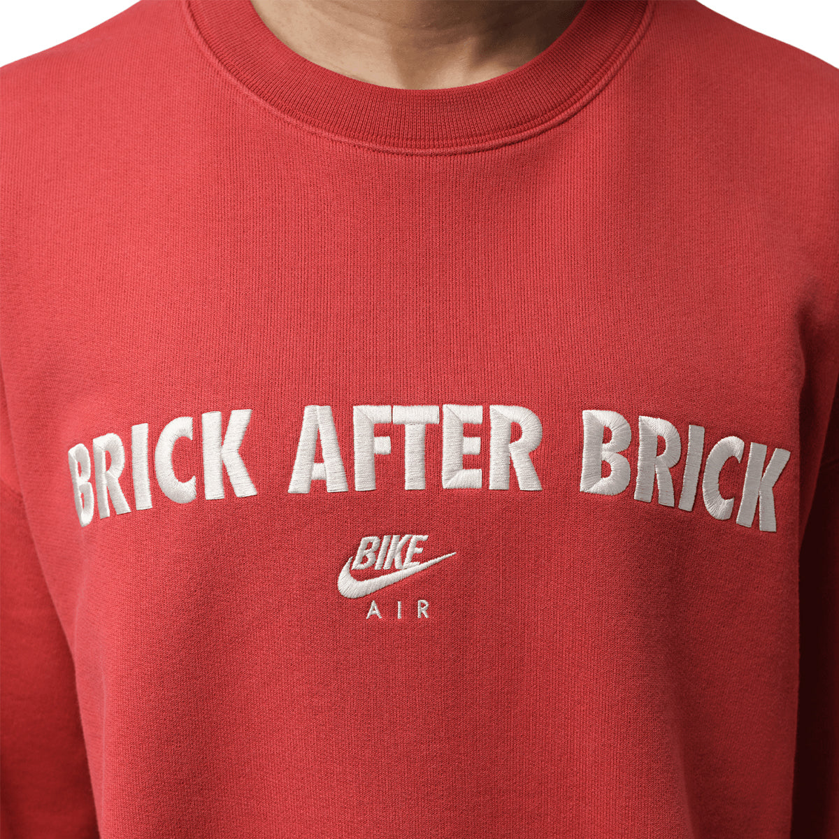 + Nigel Sylvester Brick After Brick Fleece Crew-Neck Sweatshirt 'Cinnabar'