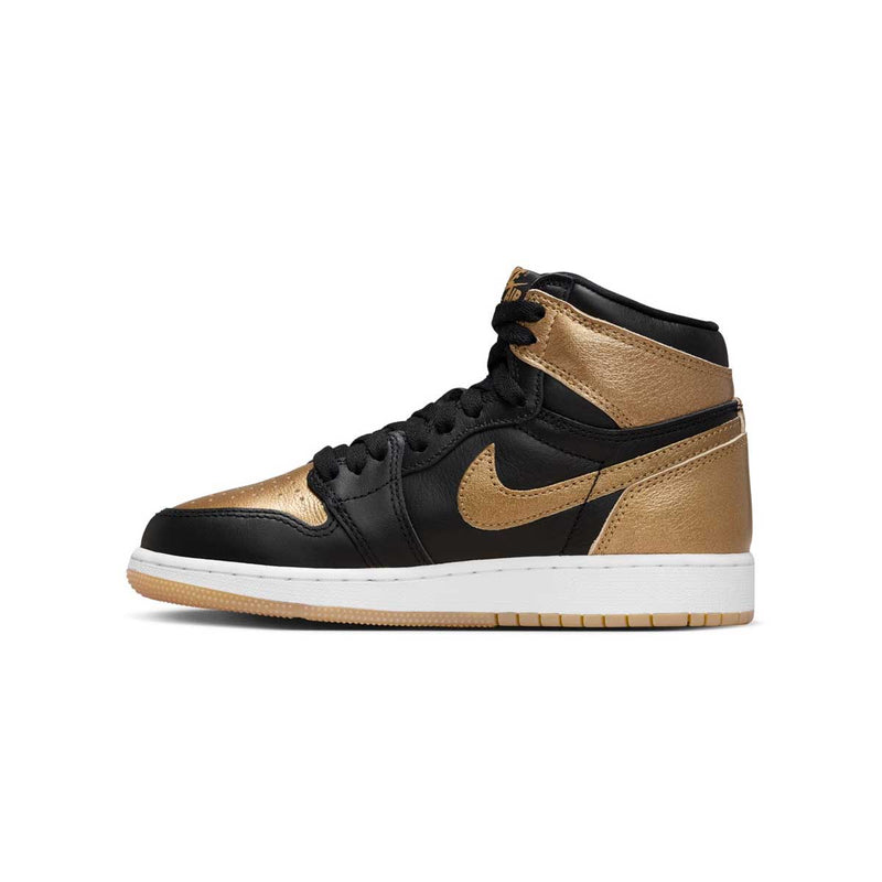 Kids Air Jordan 1 Retro High OG 'Black Metallic Gold'