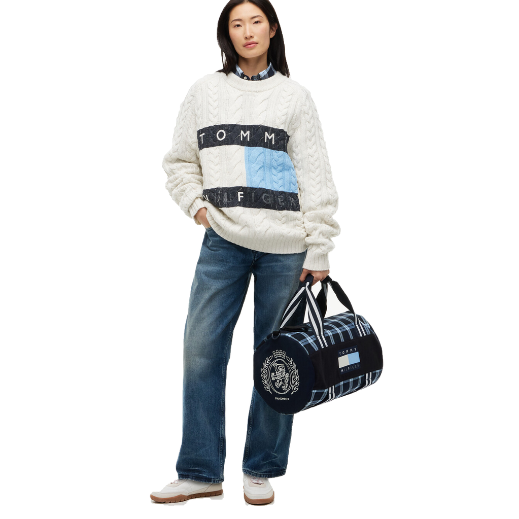 + Fragment Check Duffle Bag 'Navy Blue'