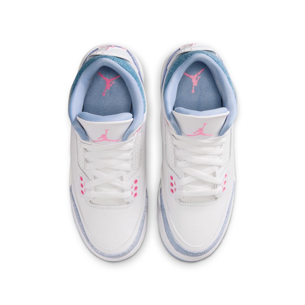 Kids Air Jordan 3 'Denim Pink Glow'