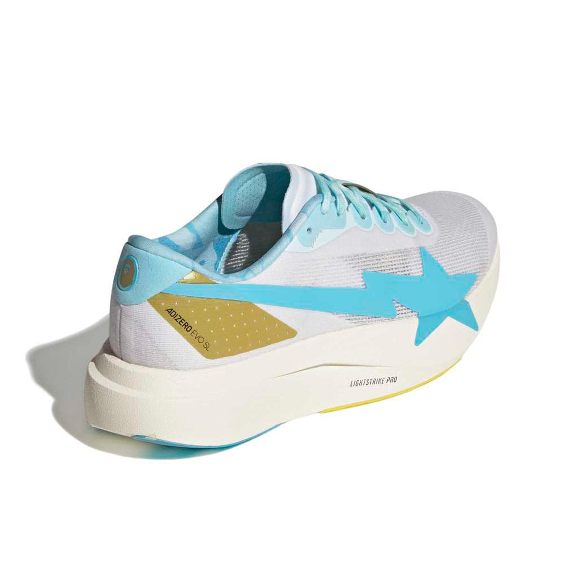 + Bape Adizero Evo SL 'White Gold Pink Blue'