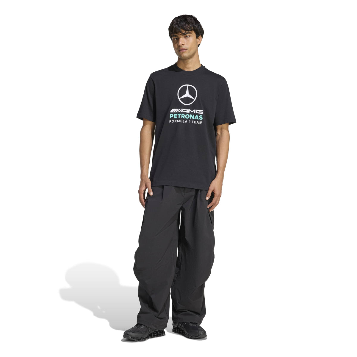 + Mercedes AMG Petronas F1 Team DNA Graphic Tee 'Black Semi Mint Rush'