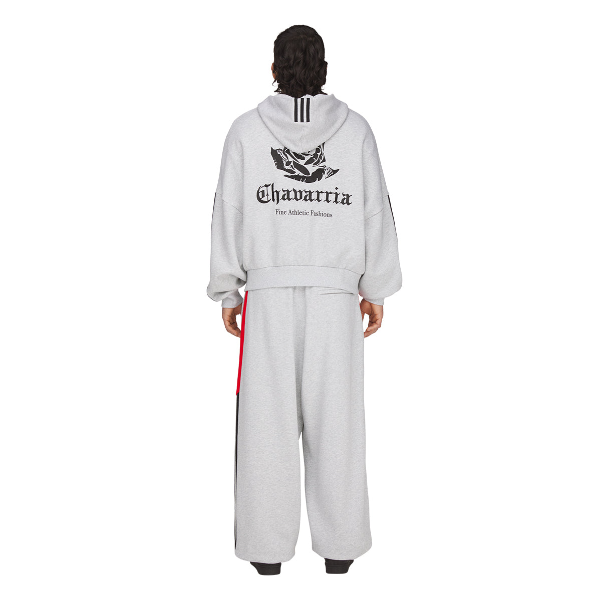 + Willy Chavarria Full Zip Logo Hoodie 'Light Grey Heather'