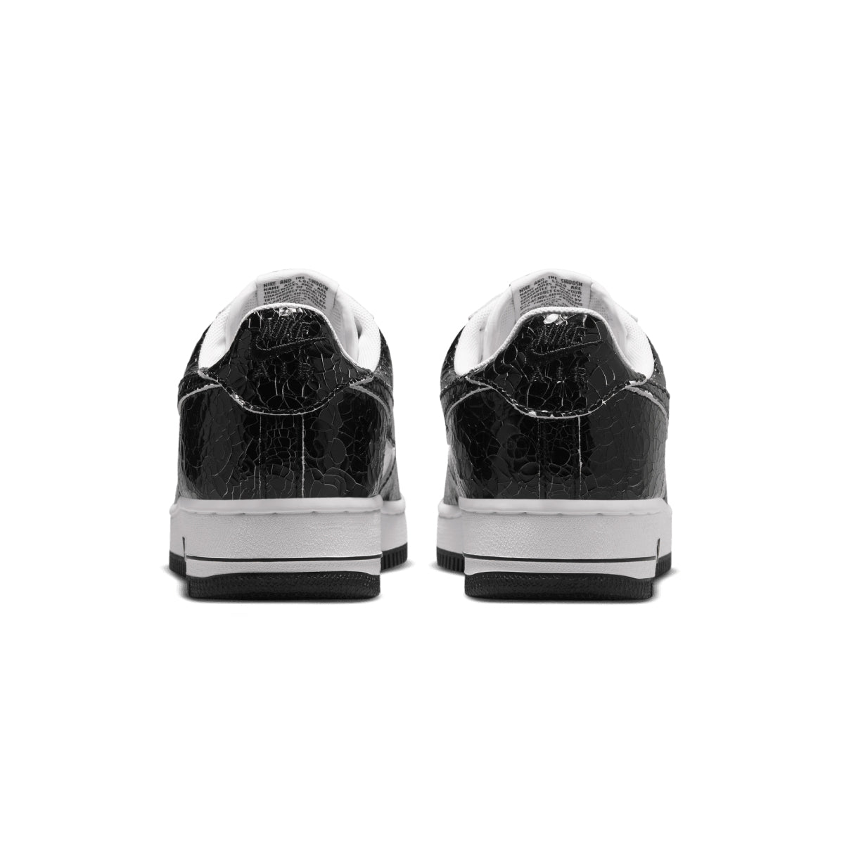 Air Force 1 Cracked Leather 'Black White'