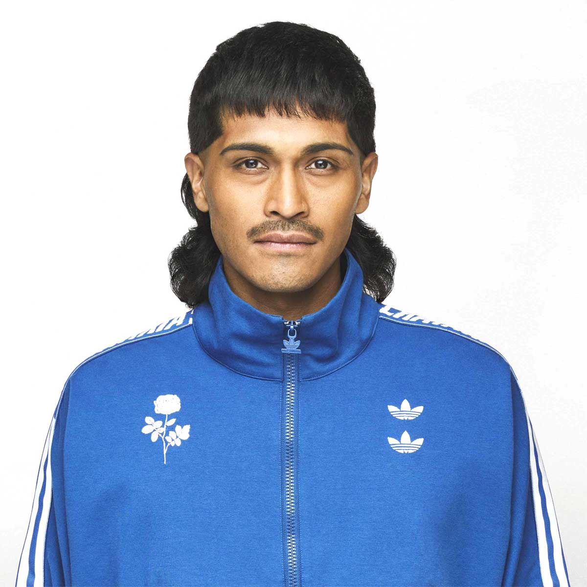 ジャケット・アウター adidas WILLY CHAVARRIA KNIT TRACKTOP Adidas x Willy Chavarria Knit Track Jacket Blue & Black