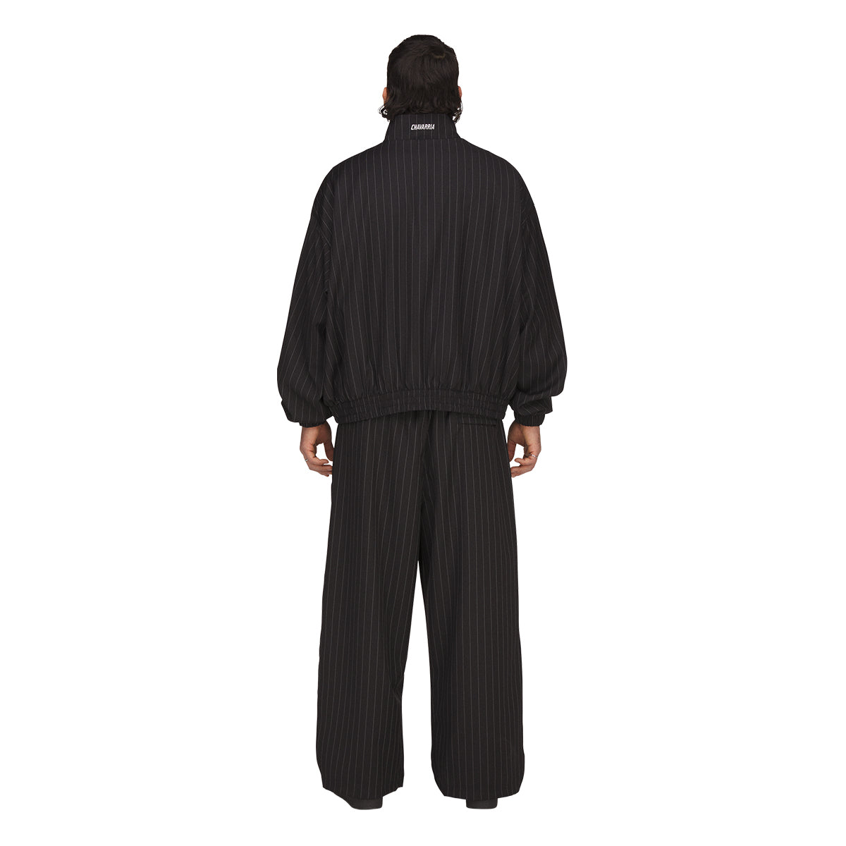 + Willy Chavarria Pinstripe Track Jacket 'Black'