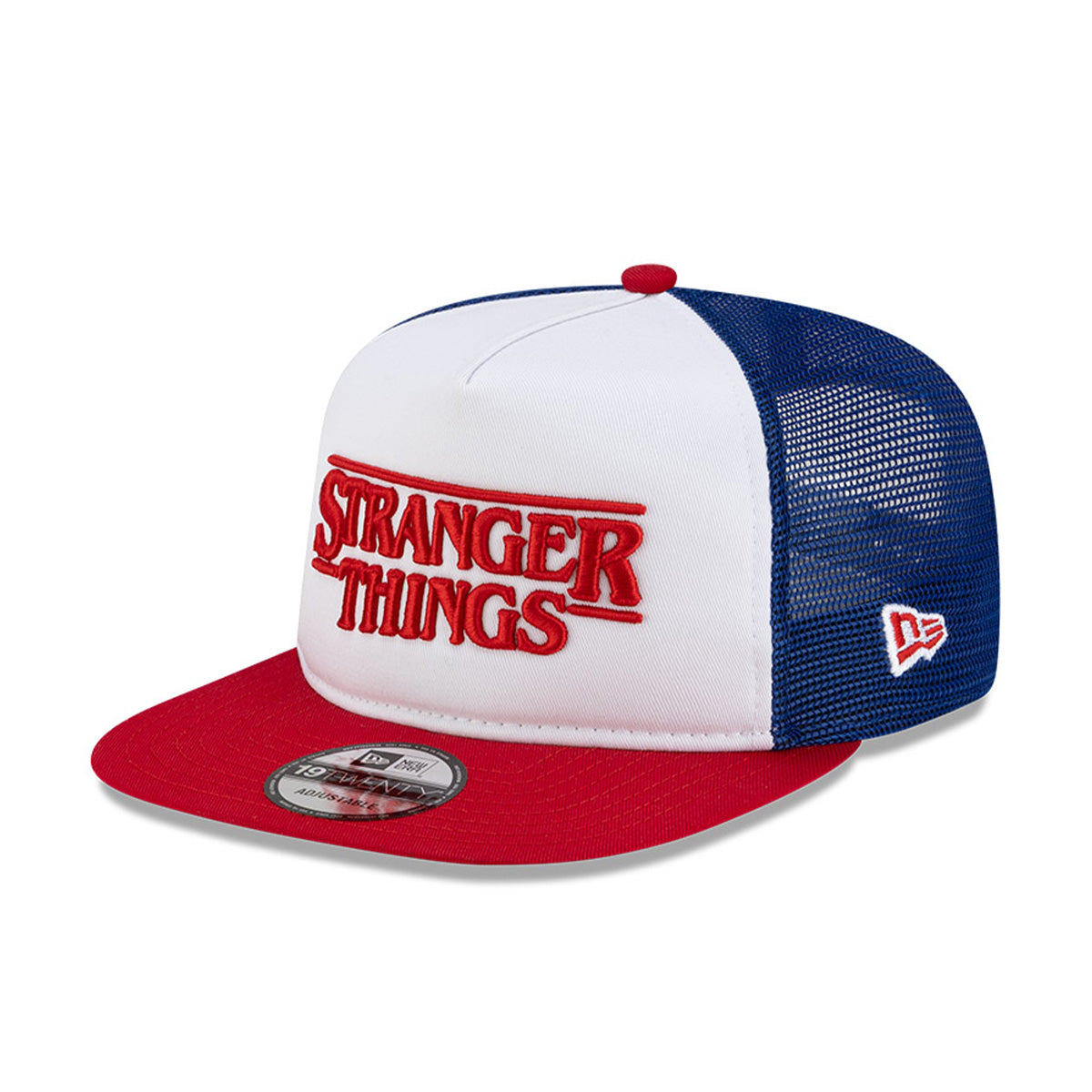 + Stranger Things 19TWENTY Trucker Cap 'White Scarlet Blue'