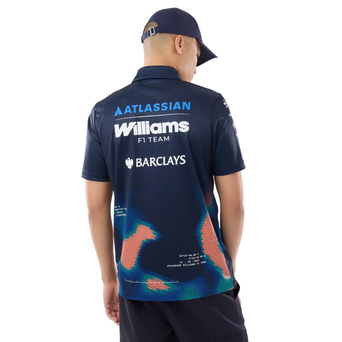+ Atlassian Williams F1 Team Singapore Edition Tech Polo 'Navy'