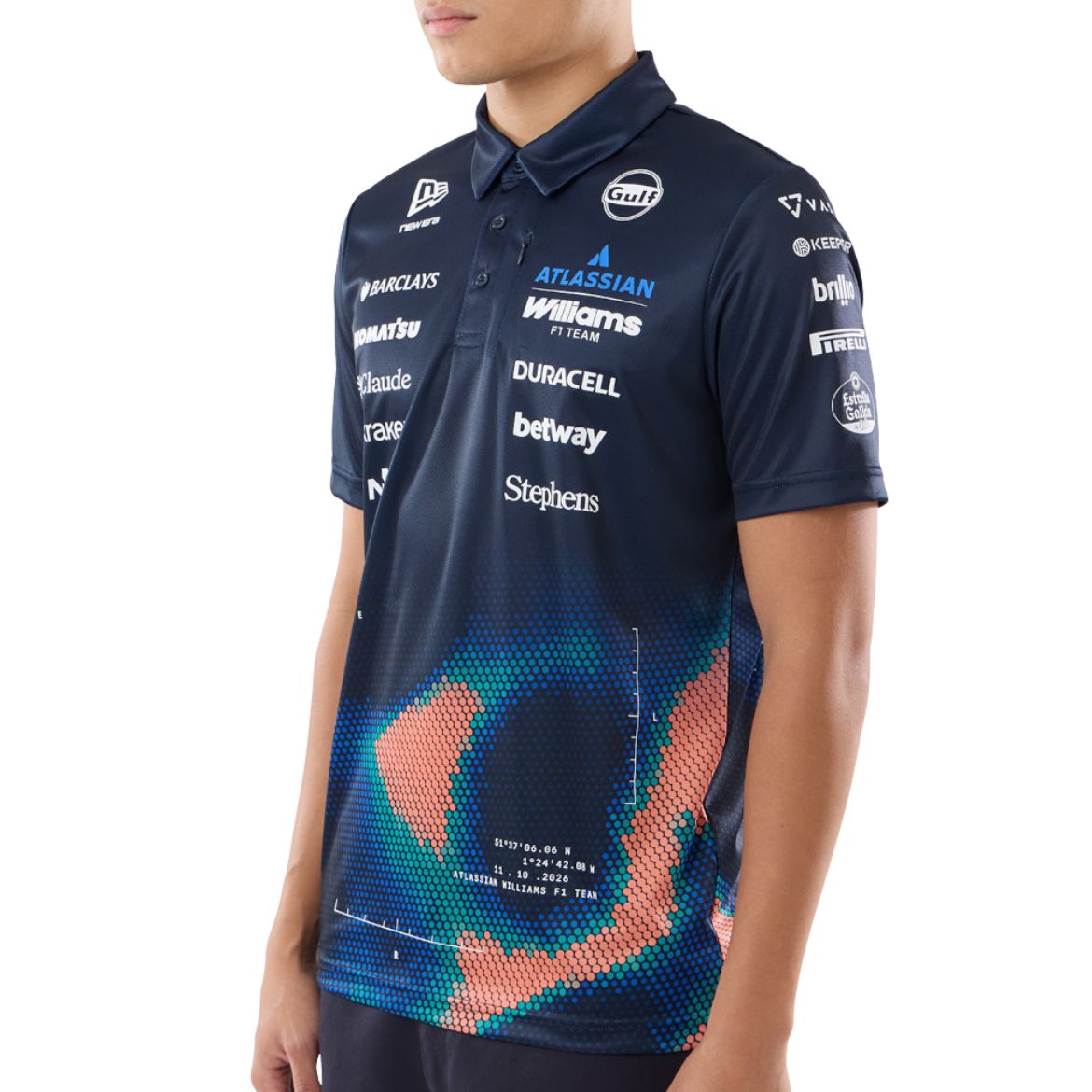 + Atlassian Williams F1 Team Singapore Edition Tech Polo 'Navy'