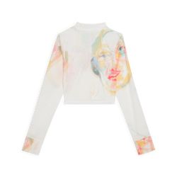 + Kidsuper Wmns L/S Mesh Top 'Sugared Almond'