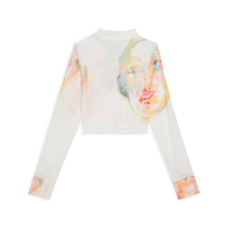 + Kidsuper Wmns L/S Mesh Top 'Sugared Almond'