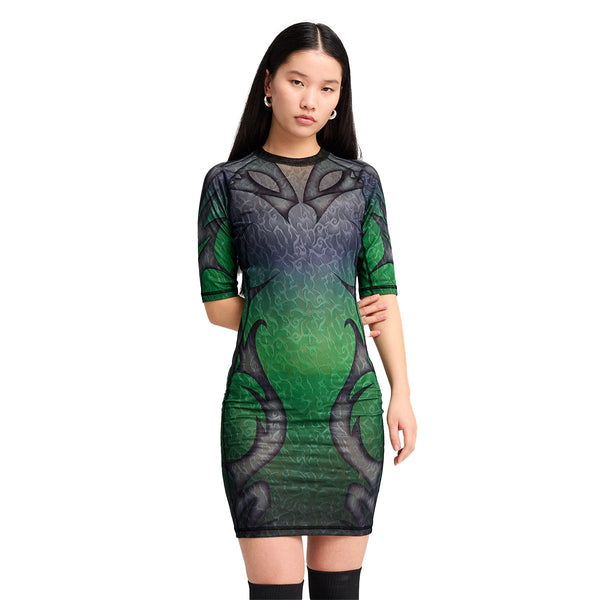 + Aries Dress 'Fluro Green Pes'