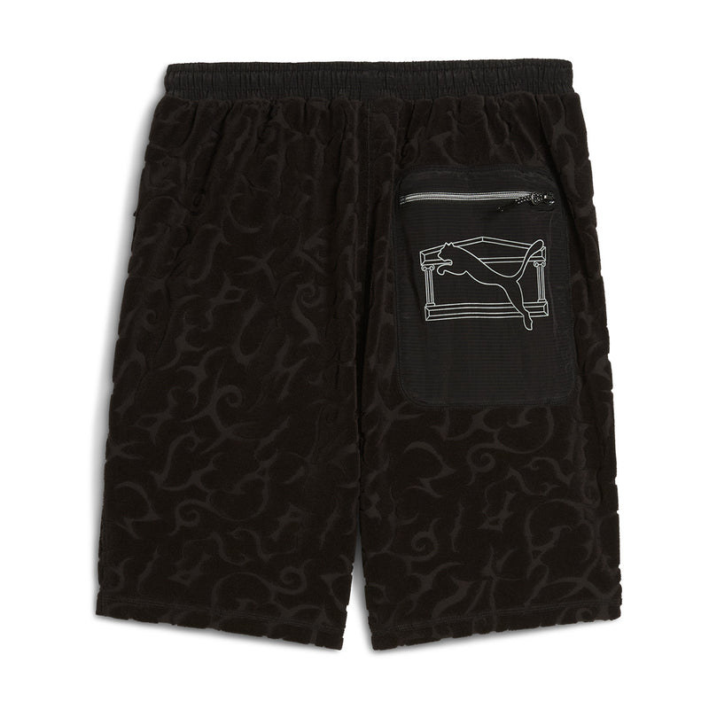 + Aries Toweling Shorts 'PUMA Black'
