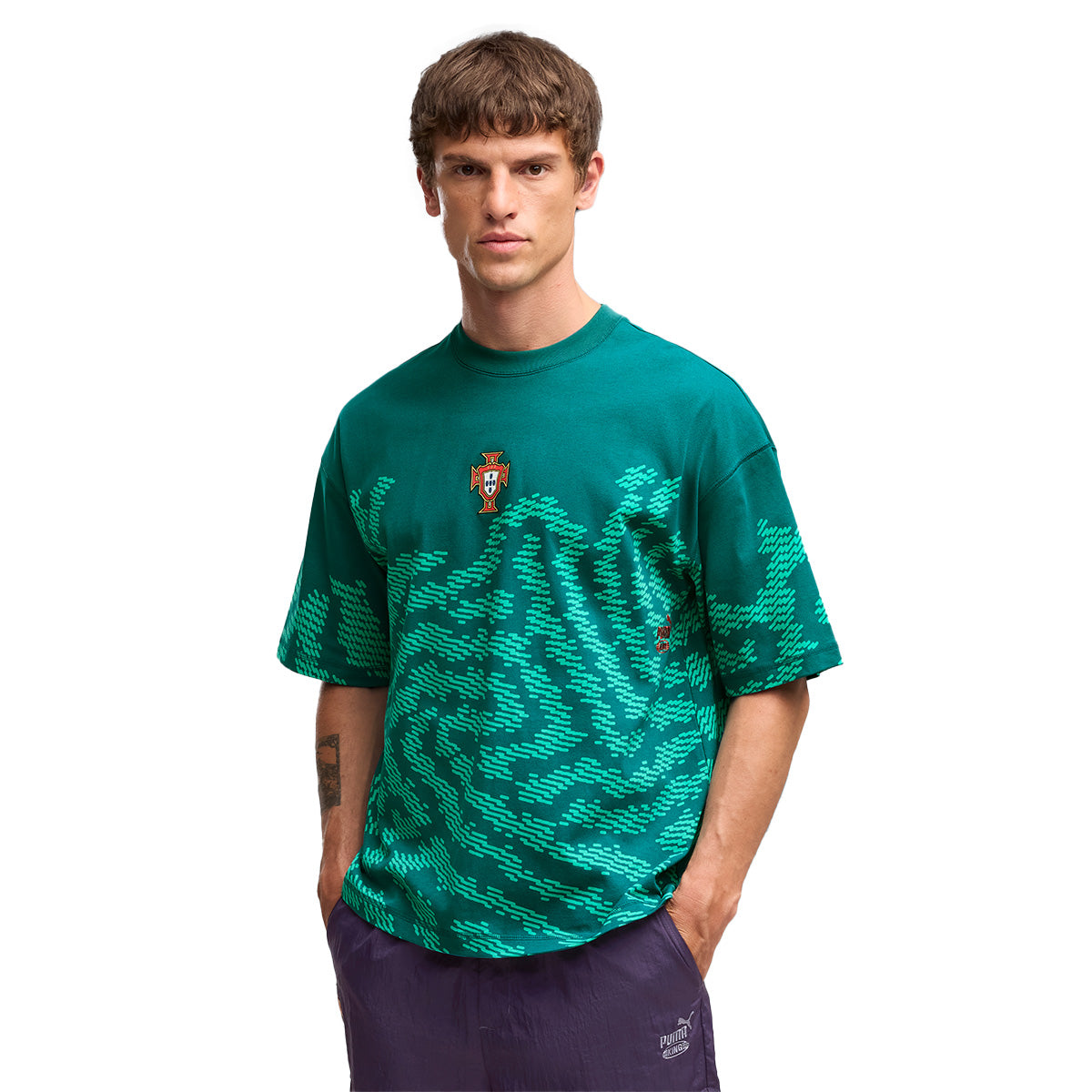 + Salehe Bembury + Federação Portuguesa de Futebol Oversized Tee 'Emerald ice'