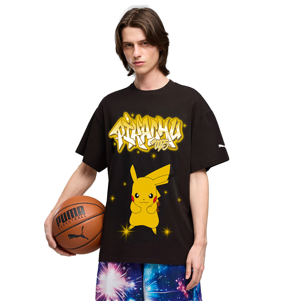 + Pokémon Hoops Pikachu Oversized Tee 'PUMA Black'