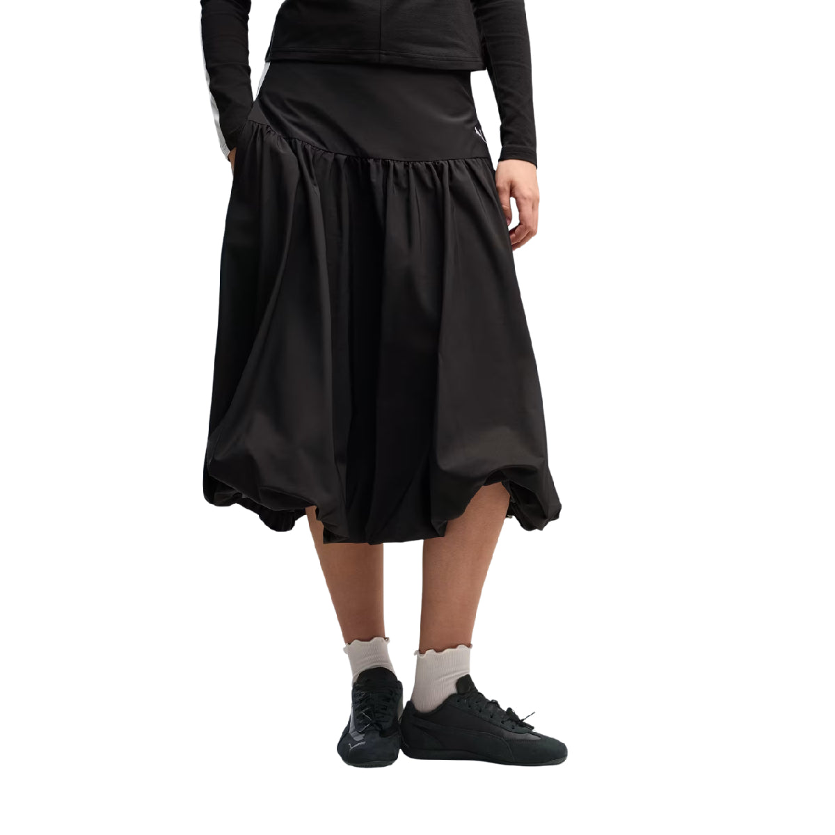 T7 Balloon Midi Skirt 'Black'