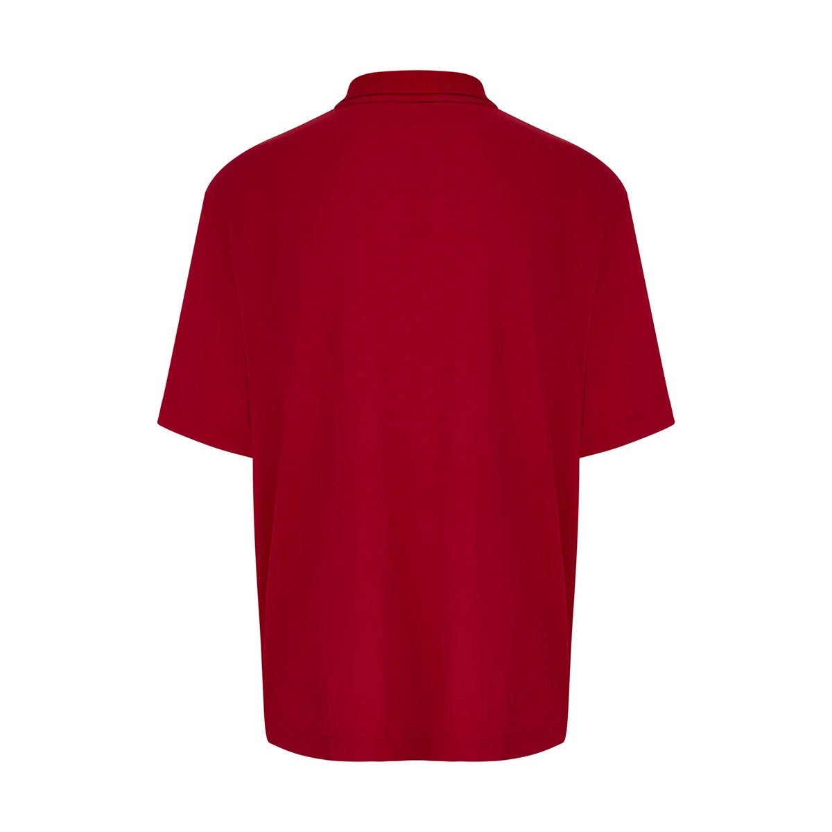 Oversized Pannelled Polo 'Red'