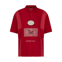 Oversized Pannelled Polo 'Red'