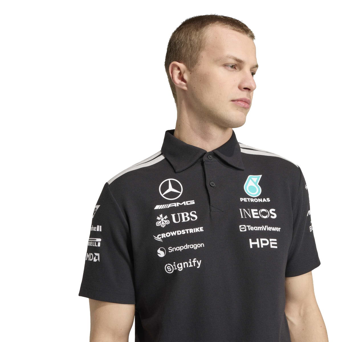 + Mercedes AMG Petronas F1 Team Engineers Polo Tee 'Black'