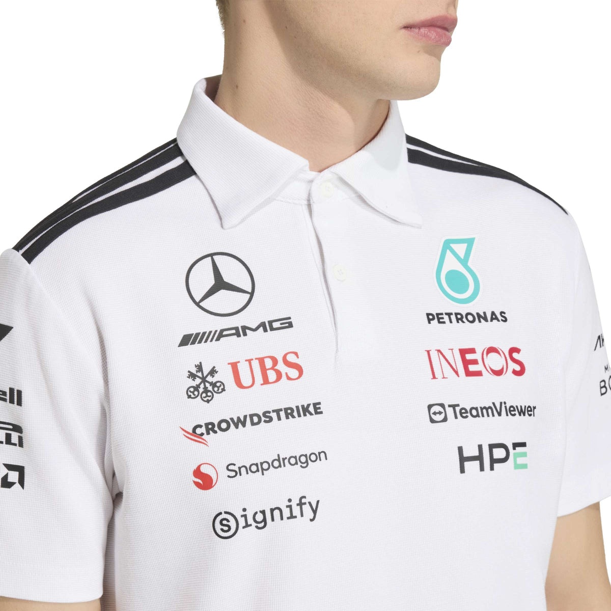 + Mercedes AMG Petronas F1 Team Engineers Polo Tee 'White'